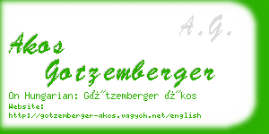 akos gotzemberger business card